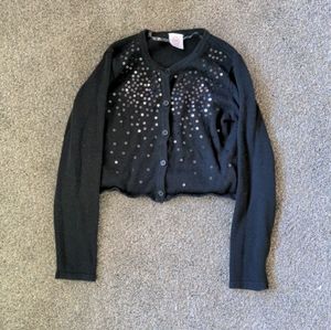 Wonder Nation cardigan. Black with sequins. Size S (6/6x).